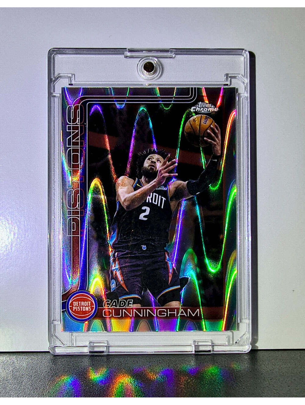 Cade Cunningham 2025-26 NBA Topps Chrome Update #6 RayWave Refractor Card